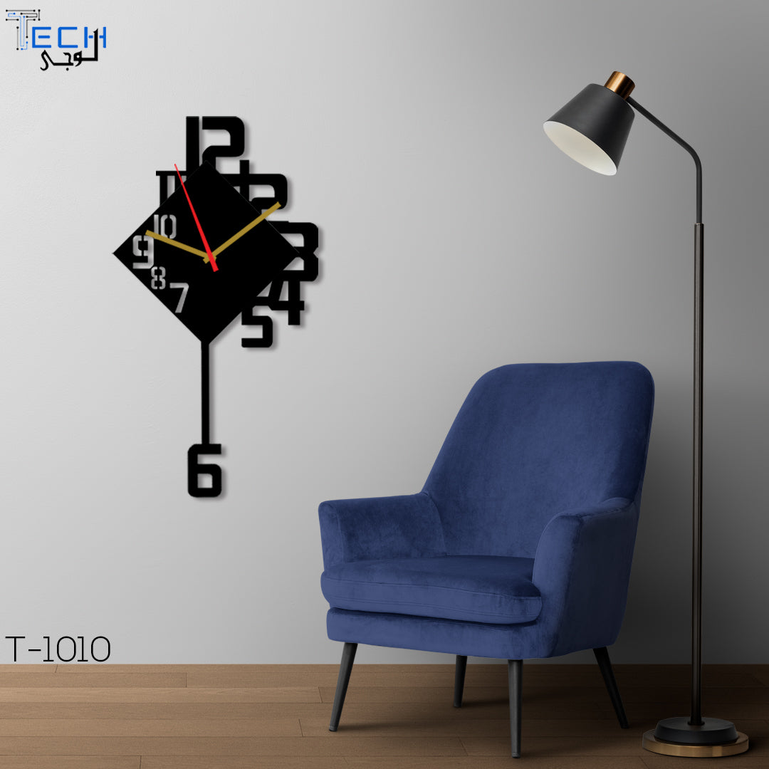 acrylic and wooden wall clock T-1010