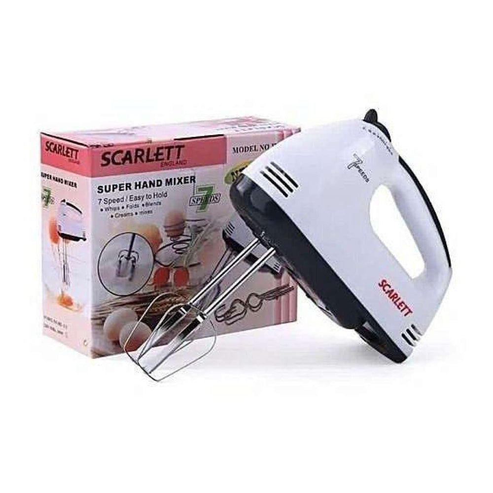 Scarlett Electric Egg Beater And Mixer For Cake Cream White - Techlojee