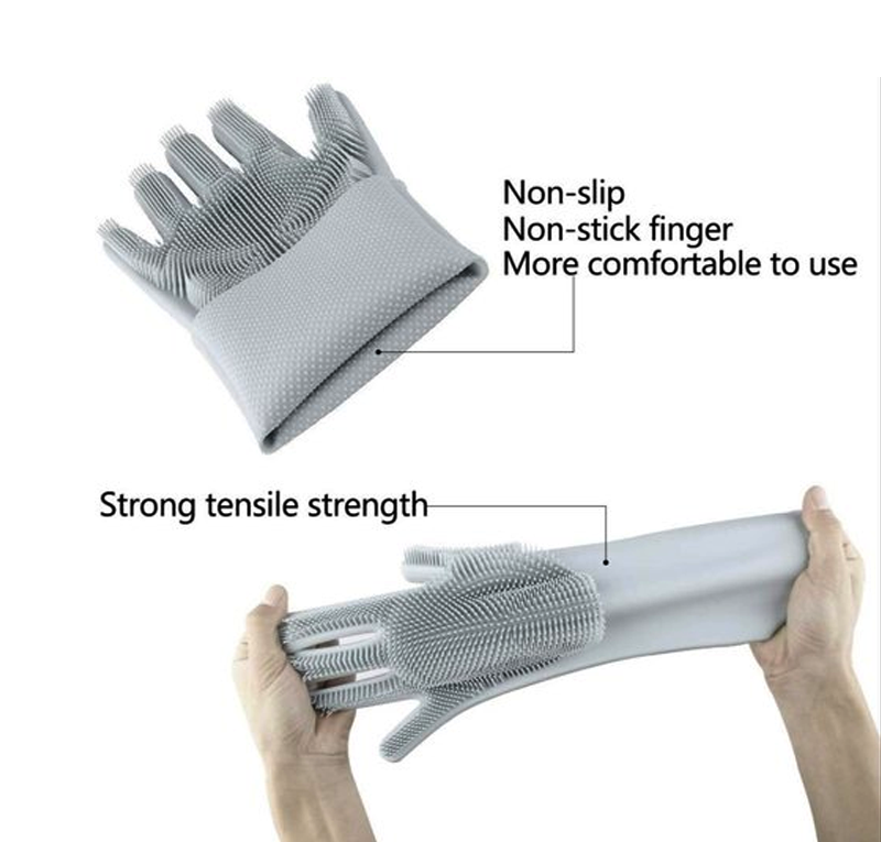 Magic Dishwashing Silicone Scrubbing Gloves