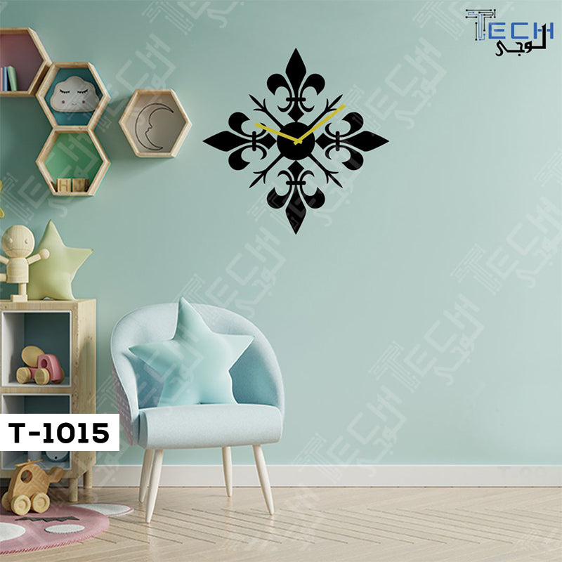 acrylic and wooden wall clock t-1015 diamond