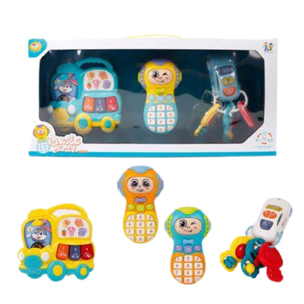 Music Party - Bunny Van, Musical Keys and Baby Phone (3 In 1)