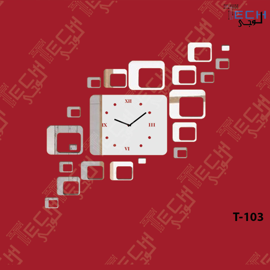Acrylic Wall Clock t-1012 square