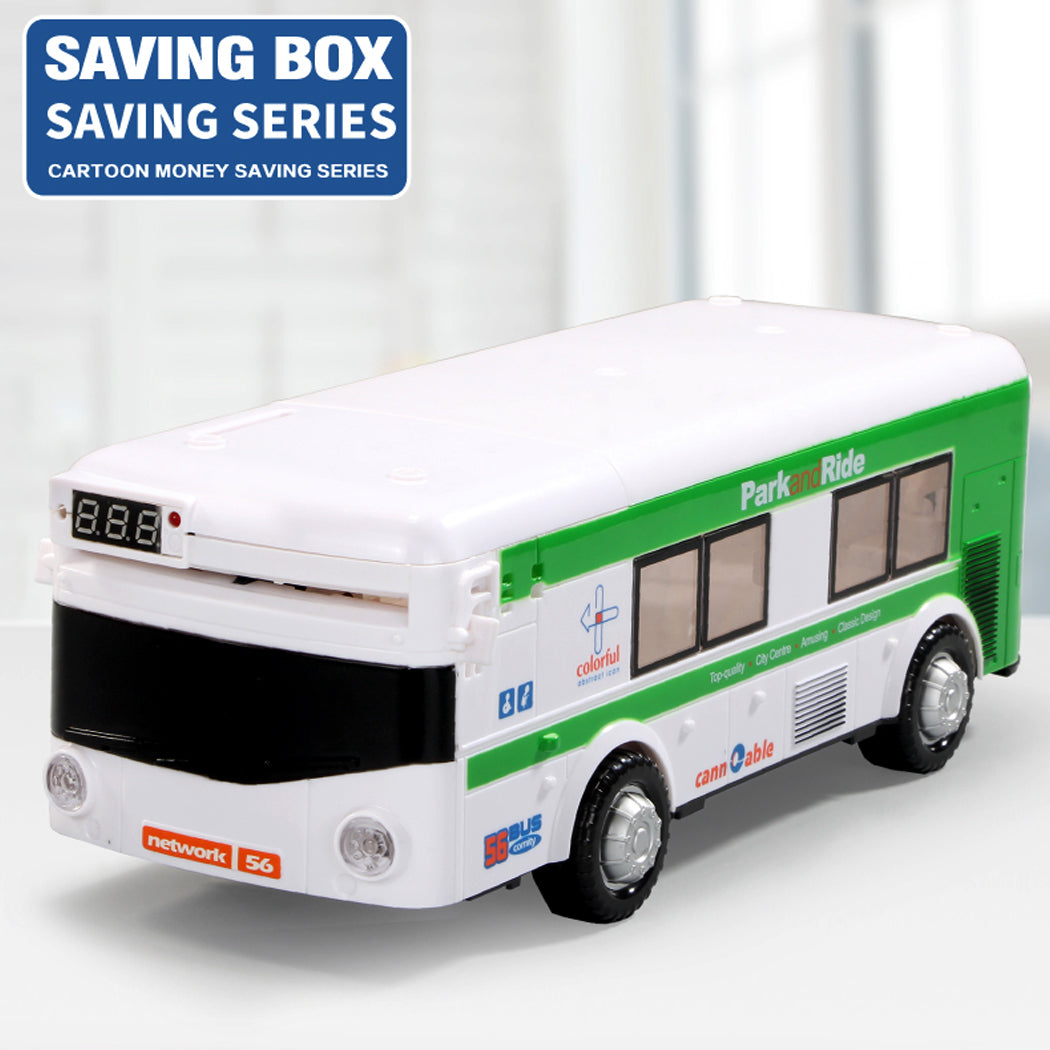 Bus Piggy Bank ATM With Light And Sound