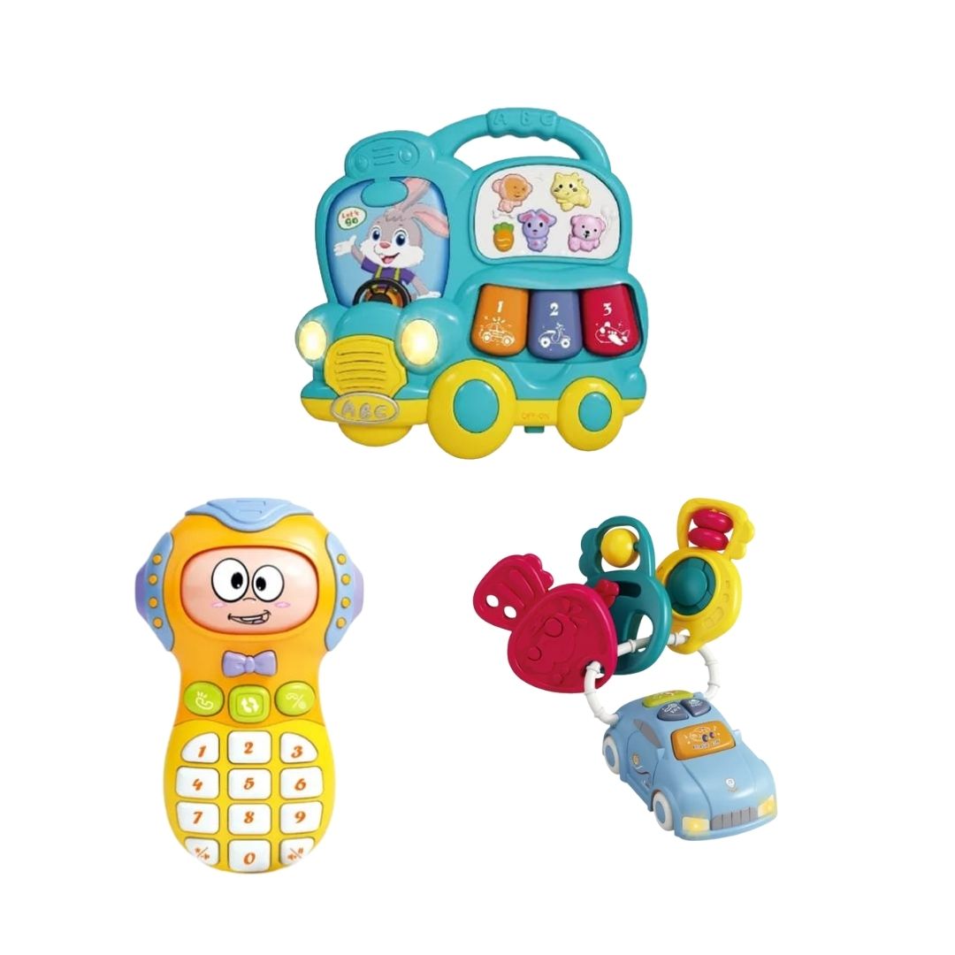 Music Party - Bunny Van, Musical Keys and Baby Phone (3 In 1)