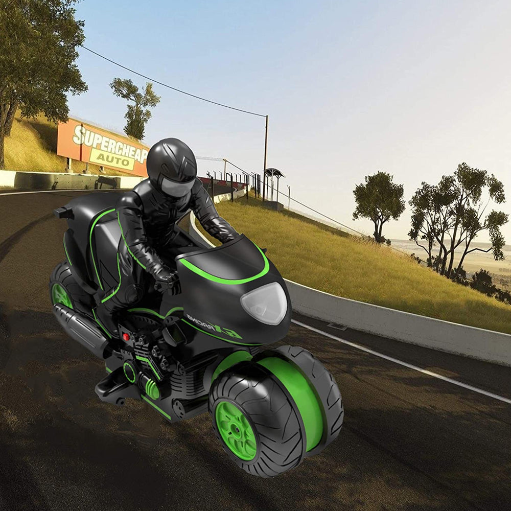 360° Spinning Action Rotating Drift RC Stunt Motorbike