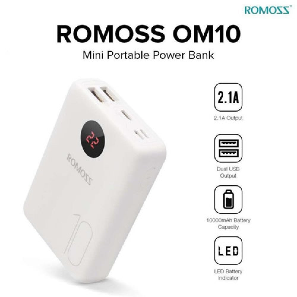 Romoss Om10 With Lcd 10000 Mah Power Bank - Techlojee