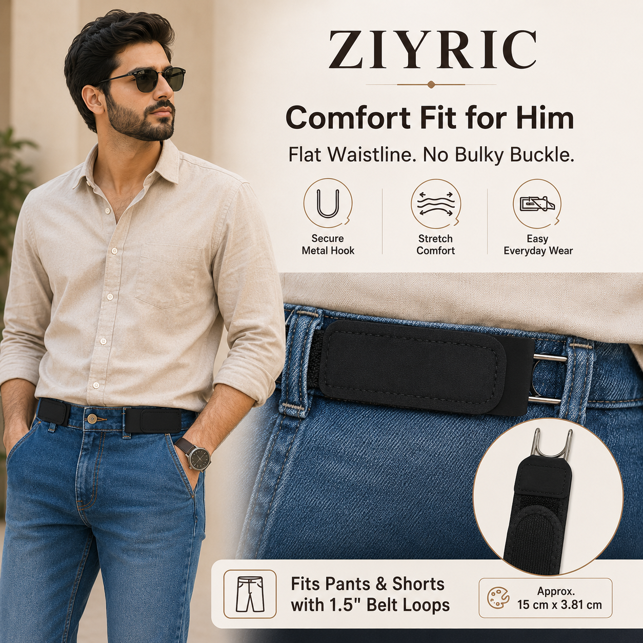 Premium Elastic Waist Buckle