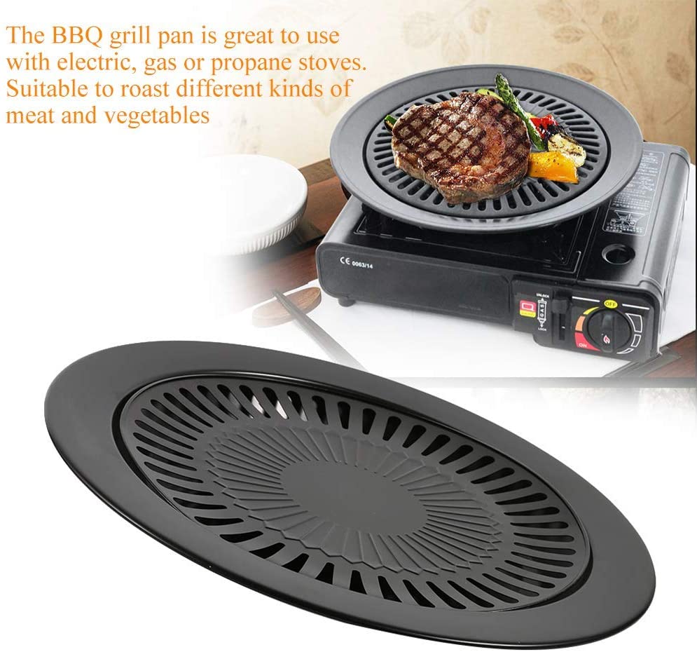 Non-Stick Smokeless Indoor Grill Stovetop Plate Barbecue Pan - Techlojee
