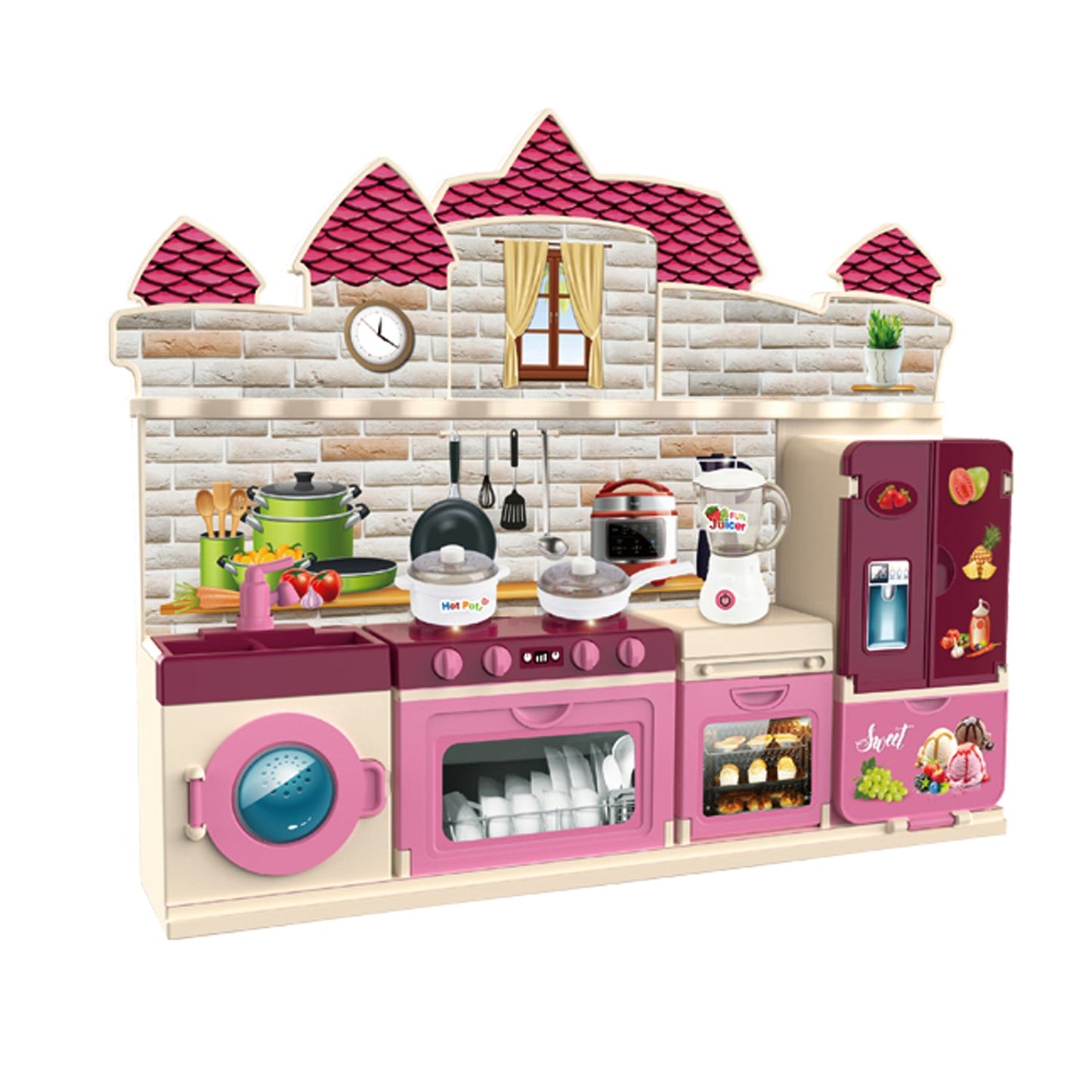 Kids Role Play Kitchen Playing Cooking Food kitchen Set