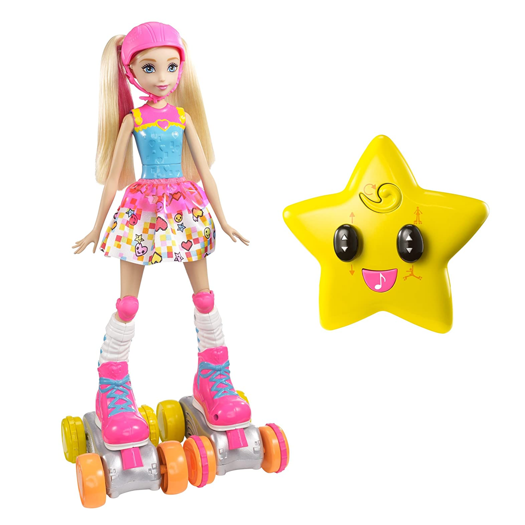 Barbie Video Game Hero Remote Control Roller Skating Doll