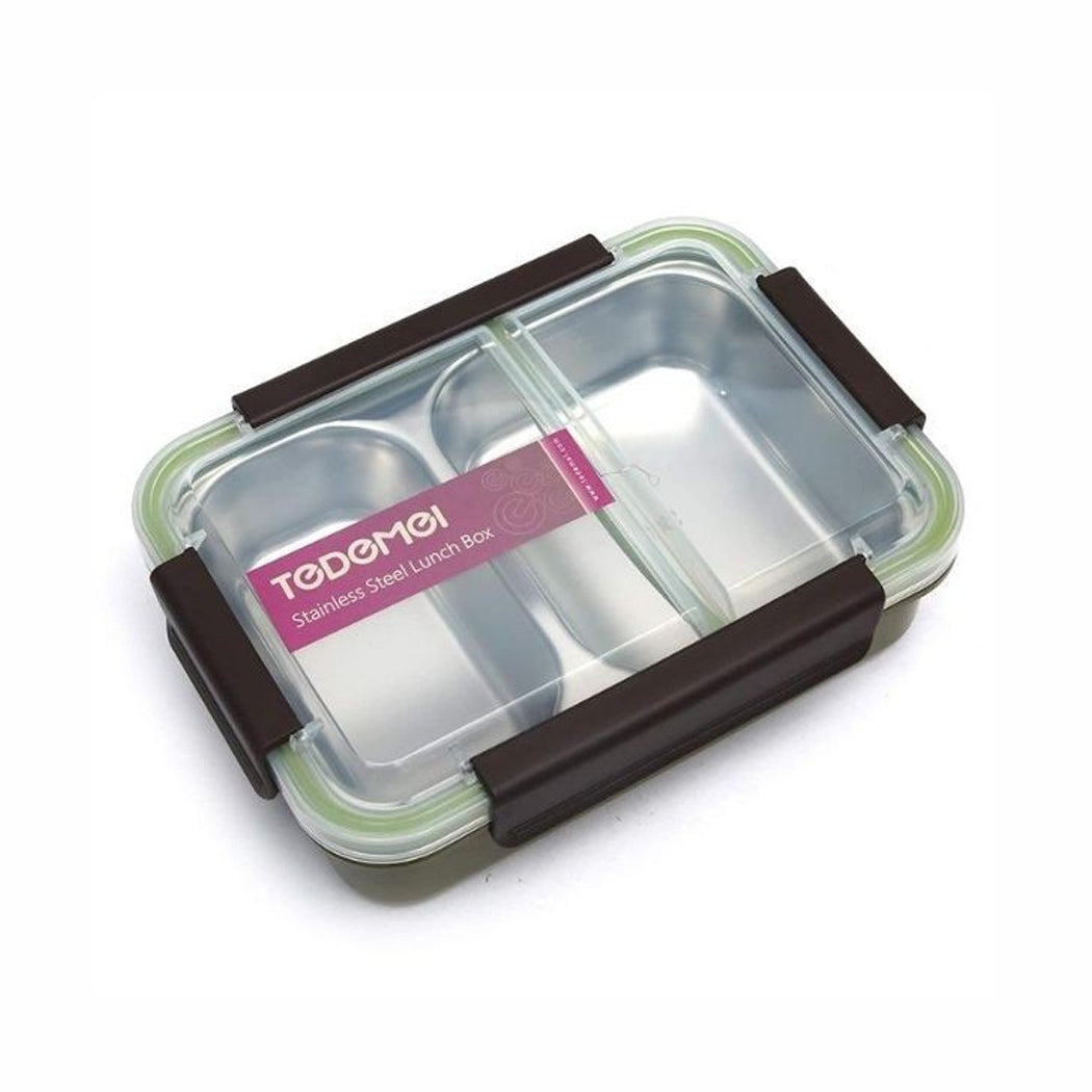 TEDEMEI Stainless Steel Insulated Lunch Box With 2 Compartments