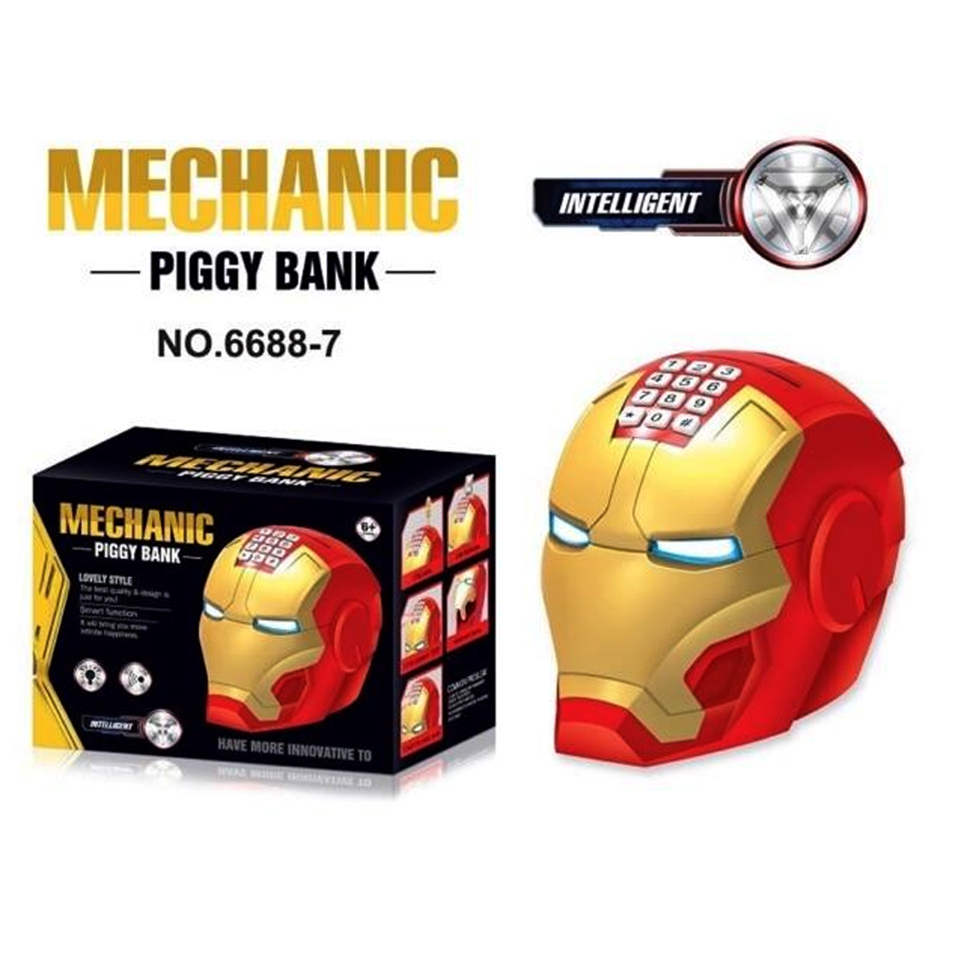Super Hero Iron Man Piggy Bank Automatic Open Door