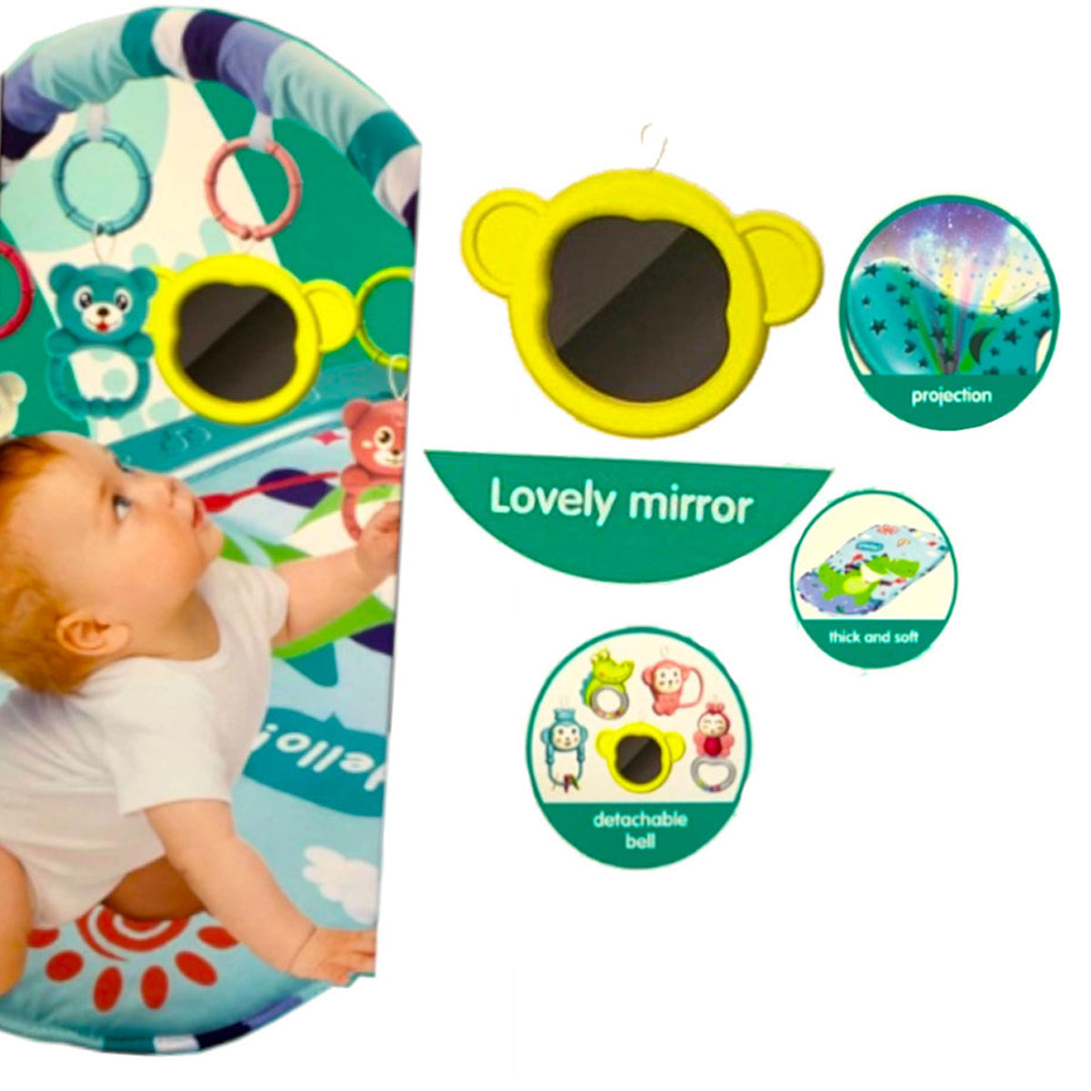 Baby Pedal Harps Multi Function Piano W/ Light & Sound