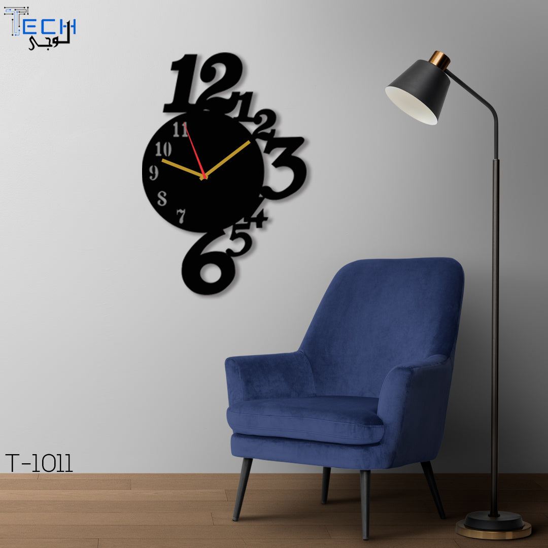 acrylic and wooden wall clock t-1011