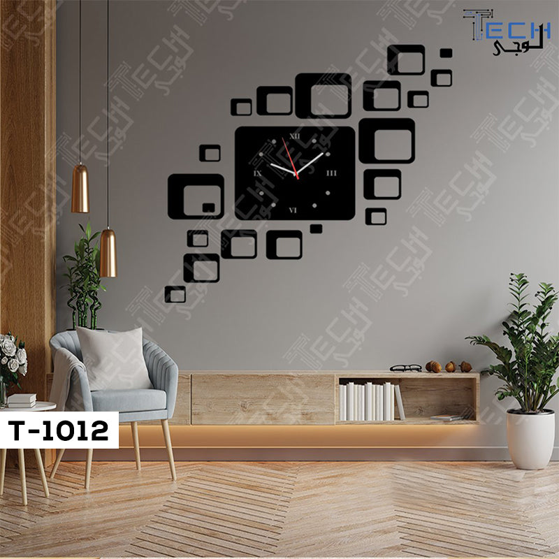 Acrylic Wall Clock t-1012 square