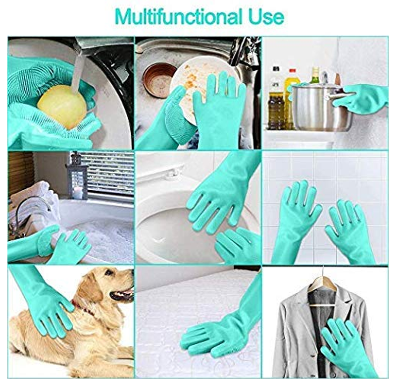 Magic Dishwashing Silicone Scrubbing Gloves