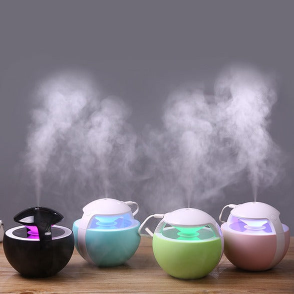 Night Elves Humidifier Car Air Freshener 450ml Mini Essential Oil Diffuser LED Air Purifier - Techlojee