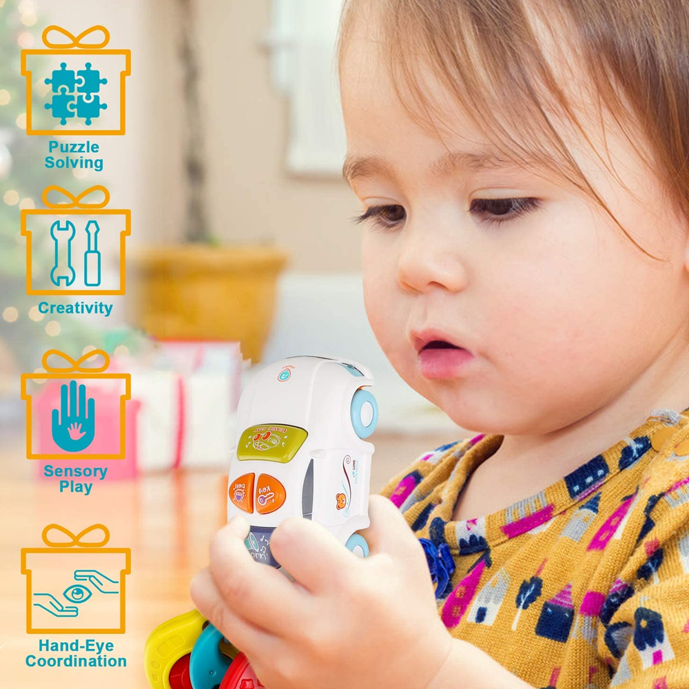 Music Party - Bunny Van, Musical Keys and Baby Wheel Car Set (3 In 1)