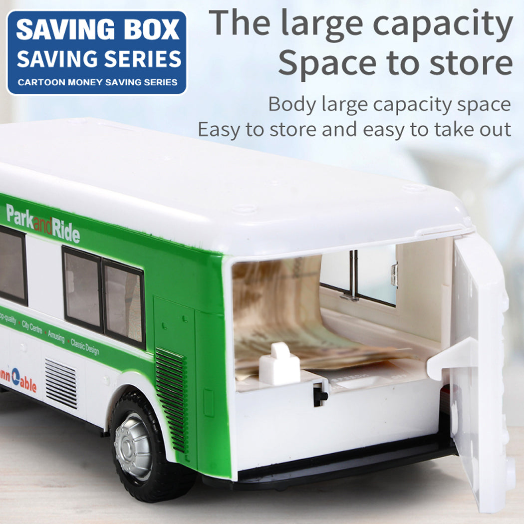 Bus Piggy Bank ATM With Light And Sound