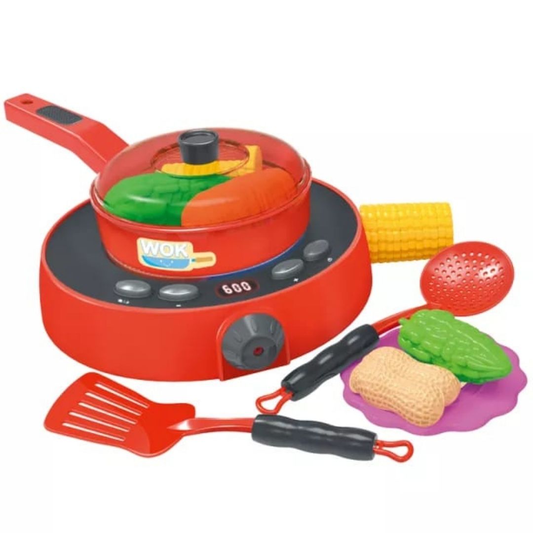 Electric Induction Cooker Toy Mini Home Appliances Kitchen Play Set
