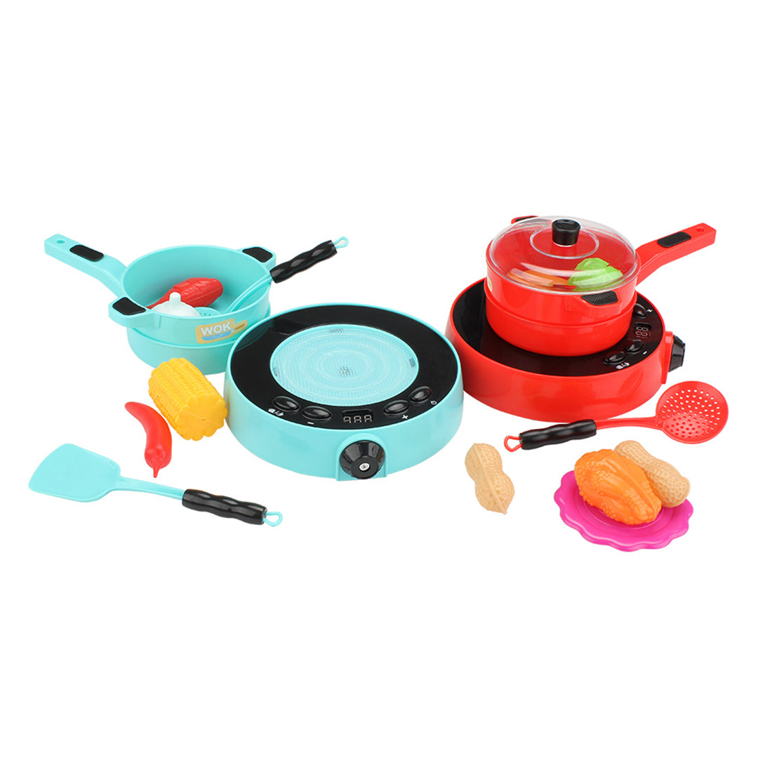 Electric Induction Cooker Toy Mini Home Appliances Kitchen Play Set