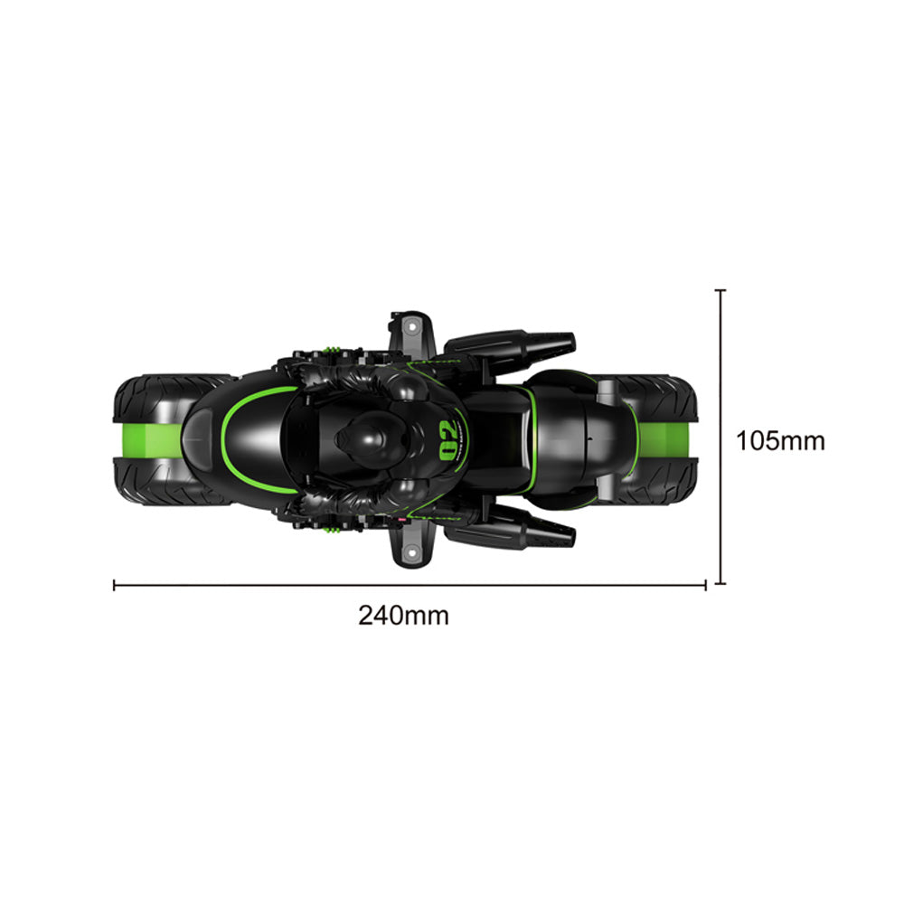 360° Spinning Action Rotating Drift RC Stunt Motorbike