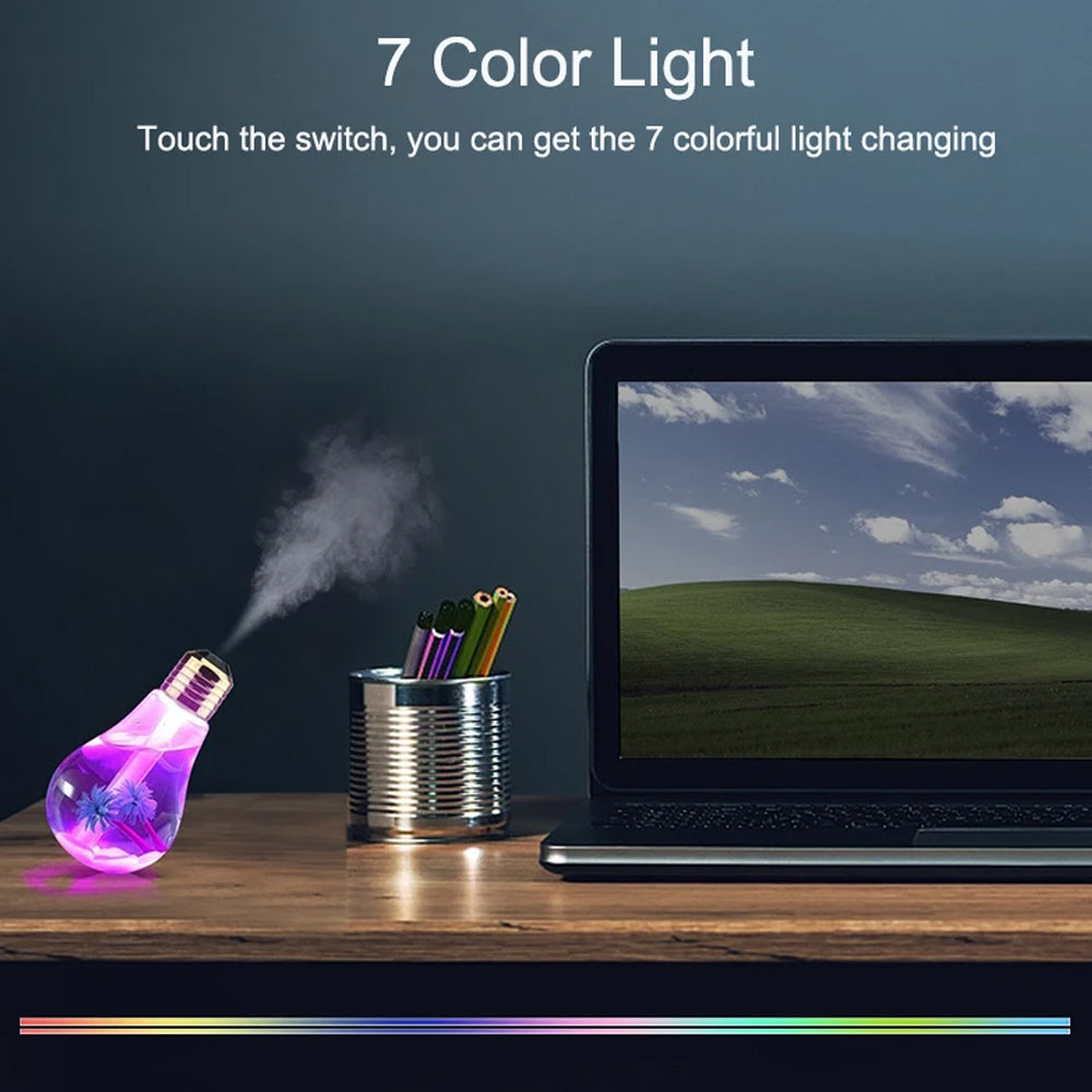 LED Lamp Air Water Mist Humidifier Bulb