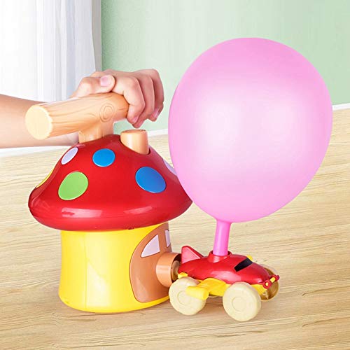 Mushroom Balloon Powered Car Set With Flying Rocket Launcher