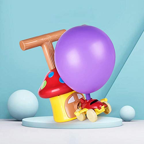 Mushroom Balloon Powered Car Set With Flying Rocket Launcher