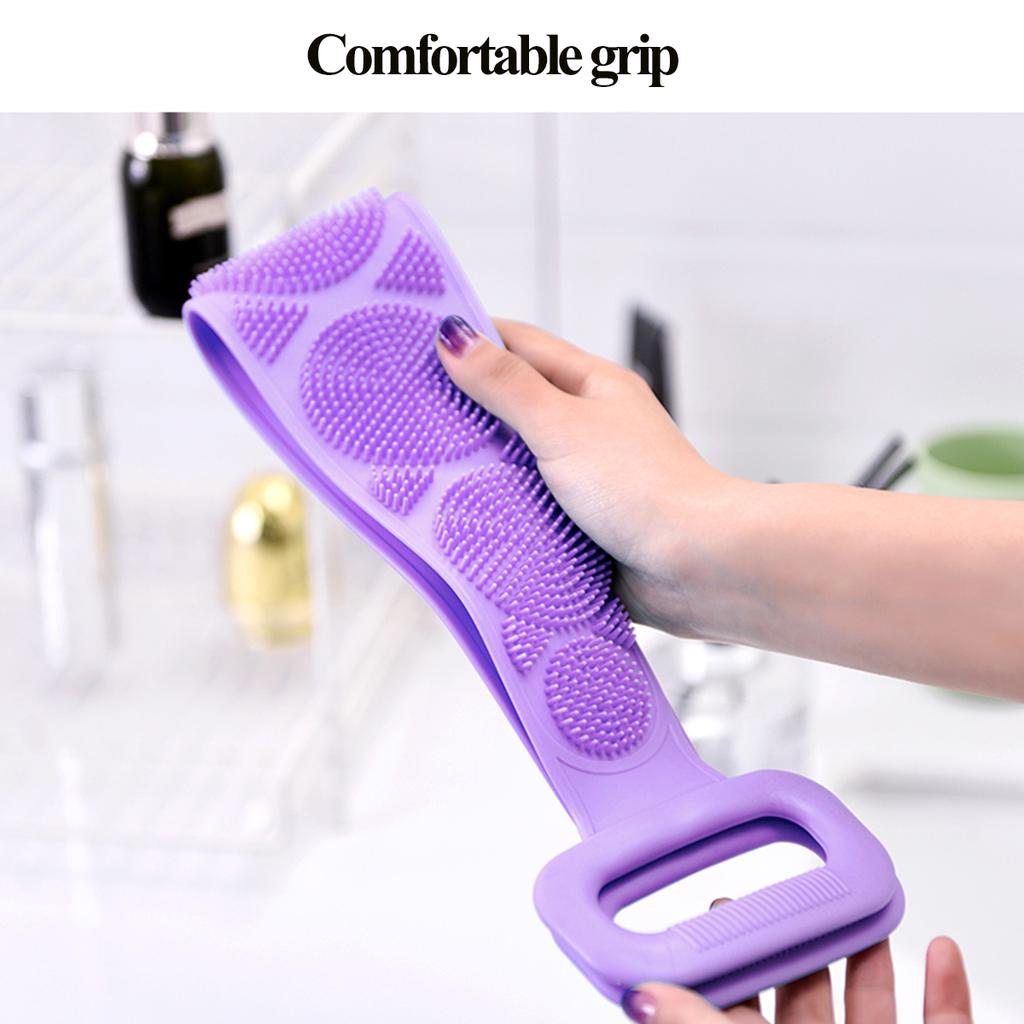 Silicone Body Wash , Body Scrubber Belt With Double Side