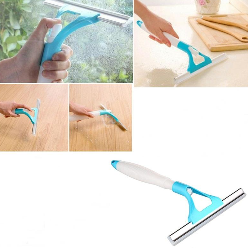 Glass Window Wiper Cleaner with Spray Bottle