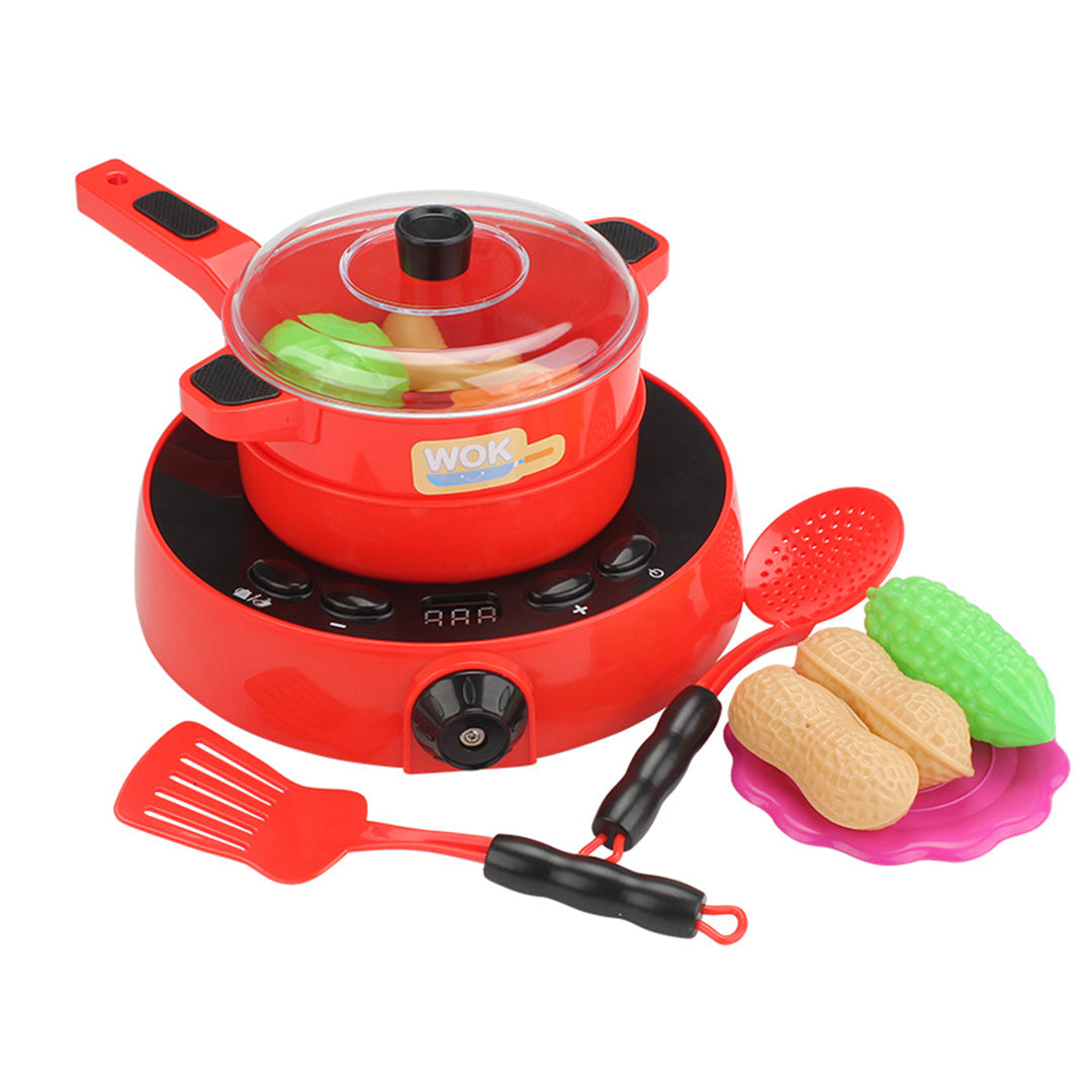 Electric Induction Cooker Toy Mini Home Appliances Kitchen Play Set