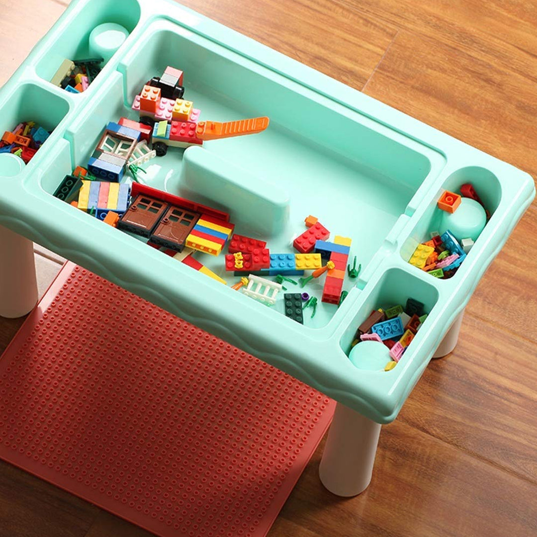 Multi-functional Toy Block Table with 300 Building Block Pieces