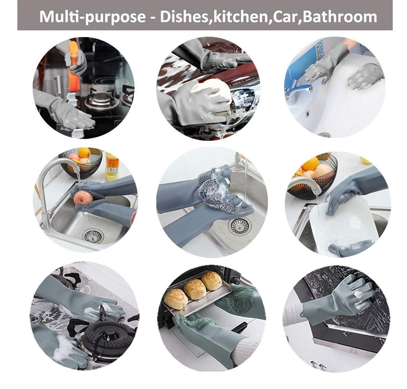 Magic Dishwashing Silicone Scrubbing Gloves