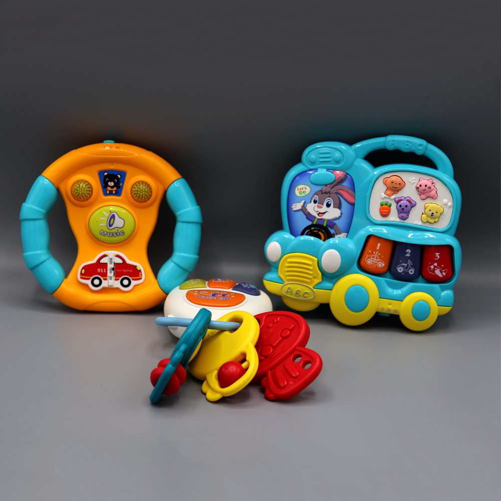 Music Party - Bunny Van, Musical Keys and Baby Wheel Car Set (3 In 1)