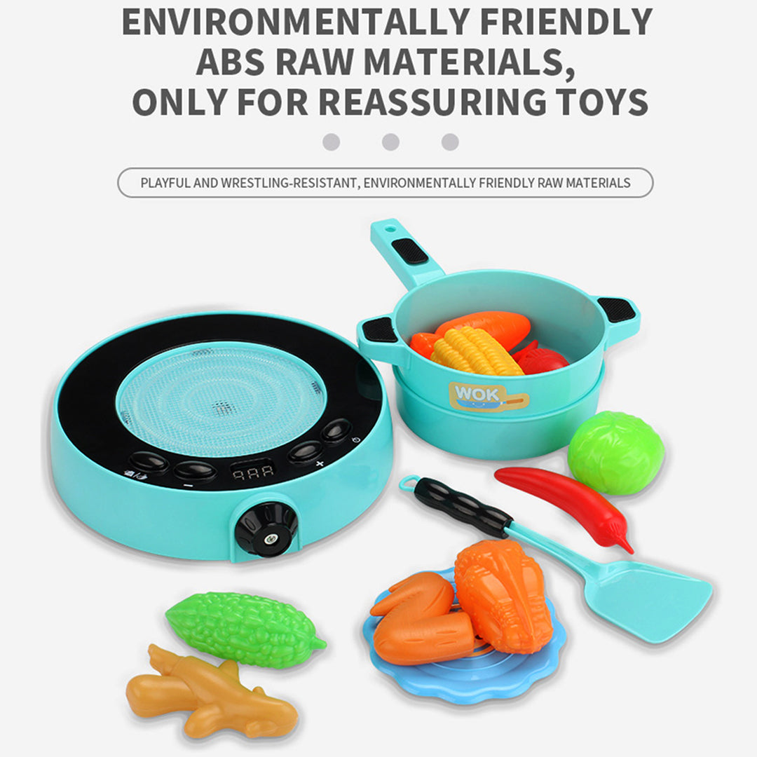 Electric Induction Cooker Toy Mini Home Appliances Kitchen Play Set