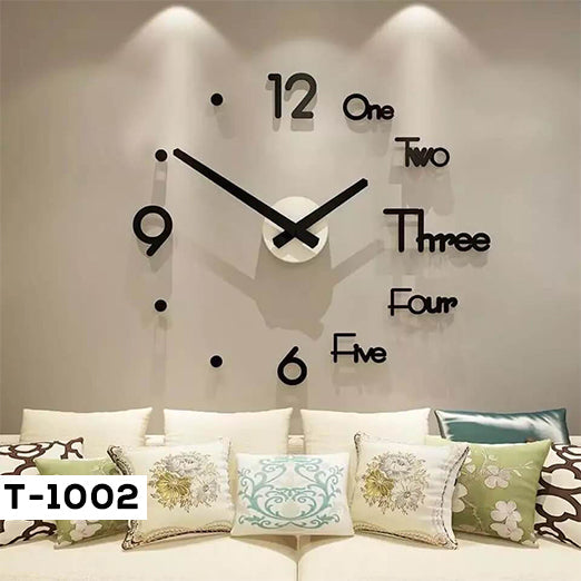 Acrylic DIY Wall Clock Digits and Alphabets T-1002 - Techlojee