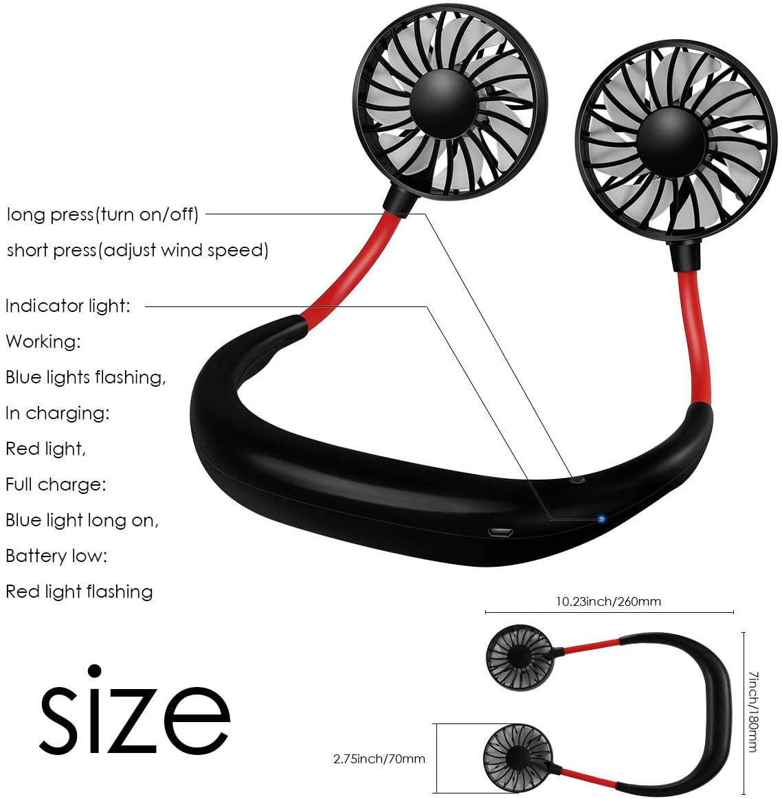 Portable Neck Personal Fan