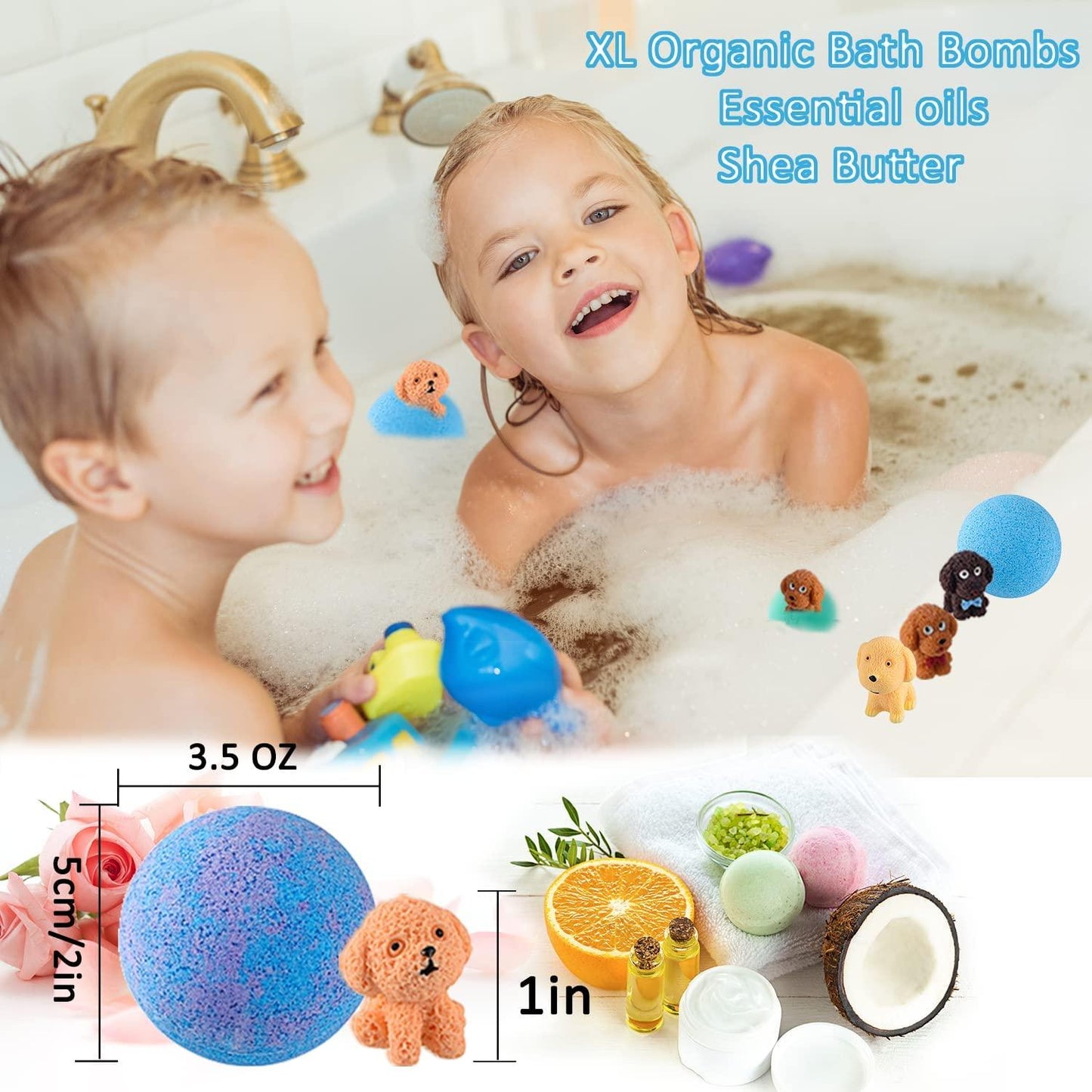 Bath Bombs for Kids with Toys Inside