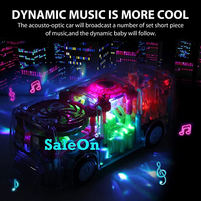 Gear Bus With LED Lights Transparent