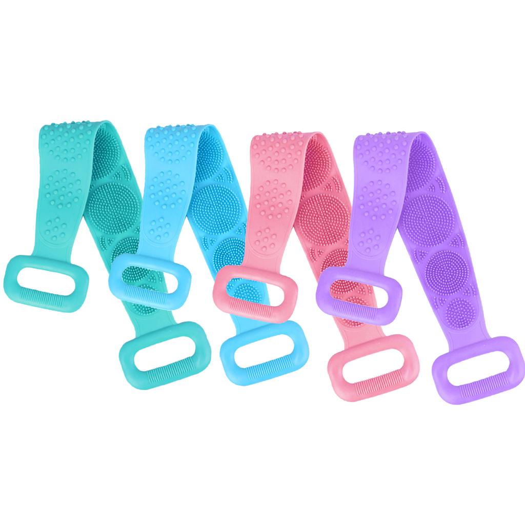 Silicone Body Wash , Body Scrubber Belt With Double Side