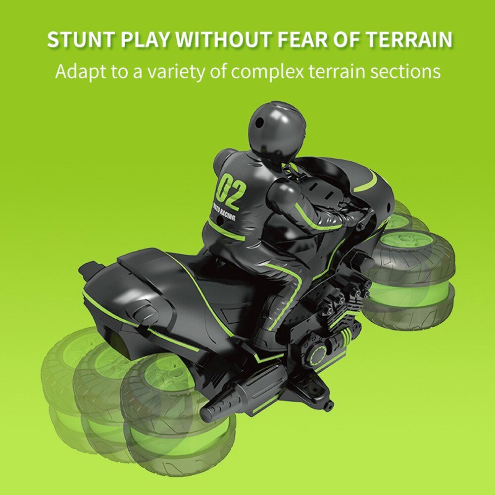 360° Spinning Action Rotating Drift RC Stunt Motorbike