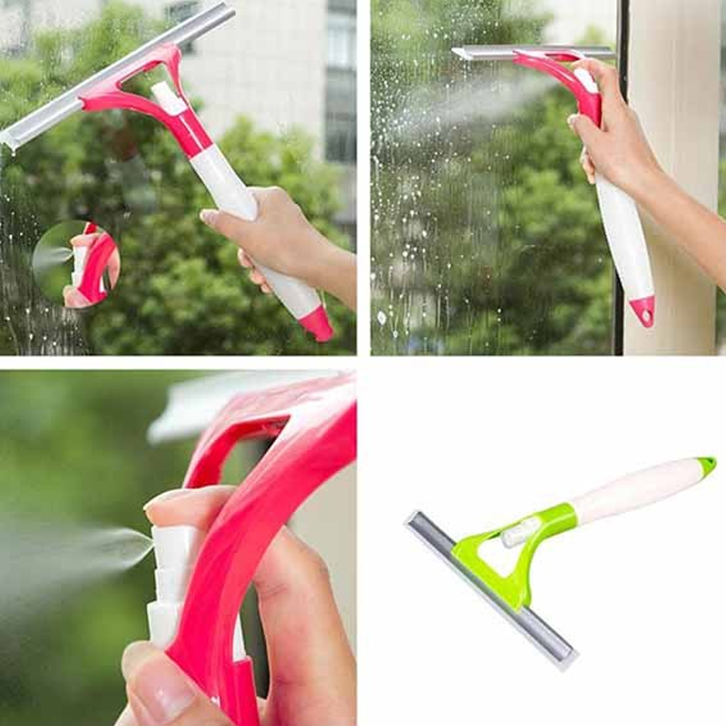 Glass Window Wiper Cleaner with Spray Bottle