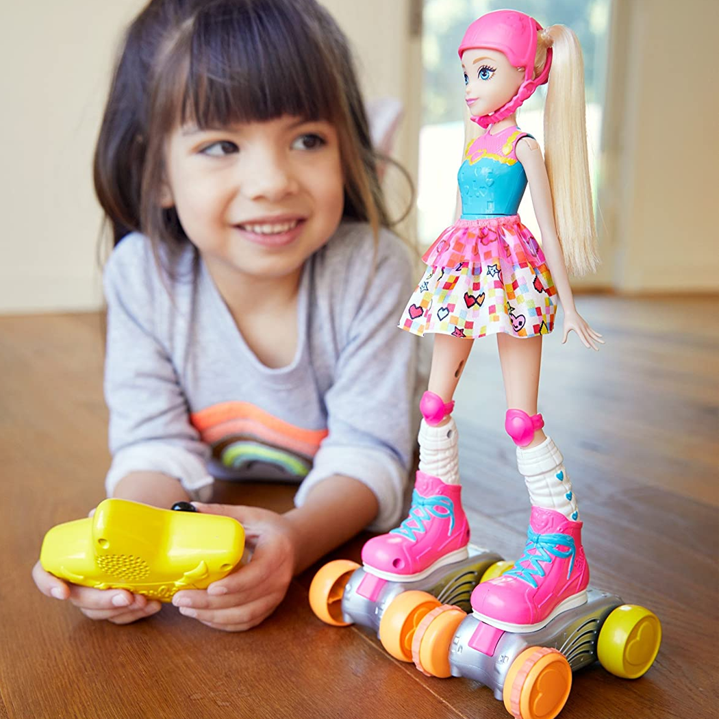 Barbie Video Game Hero Remote Control Roller Skating Doll
