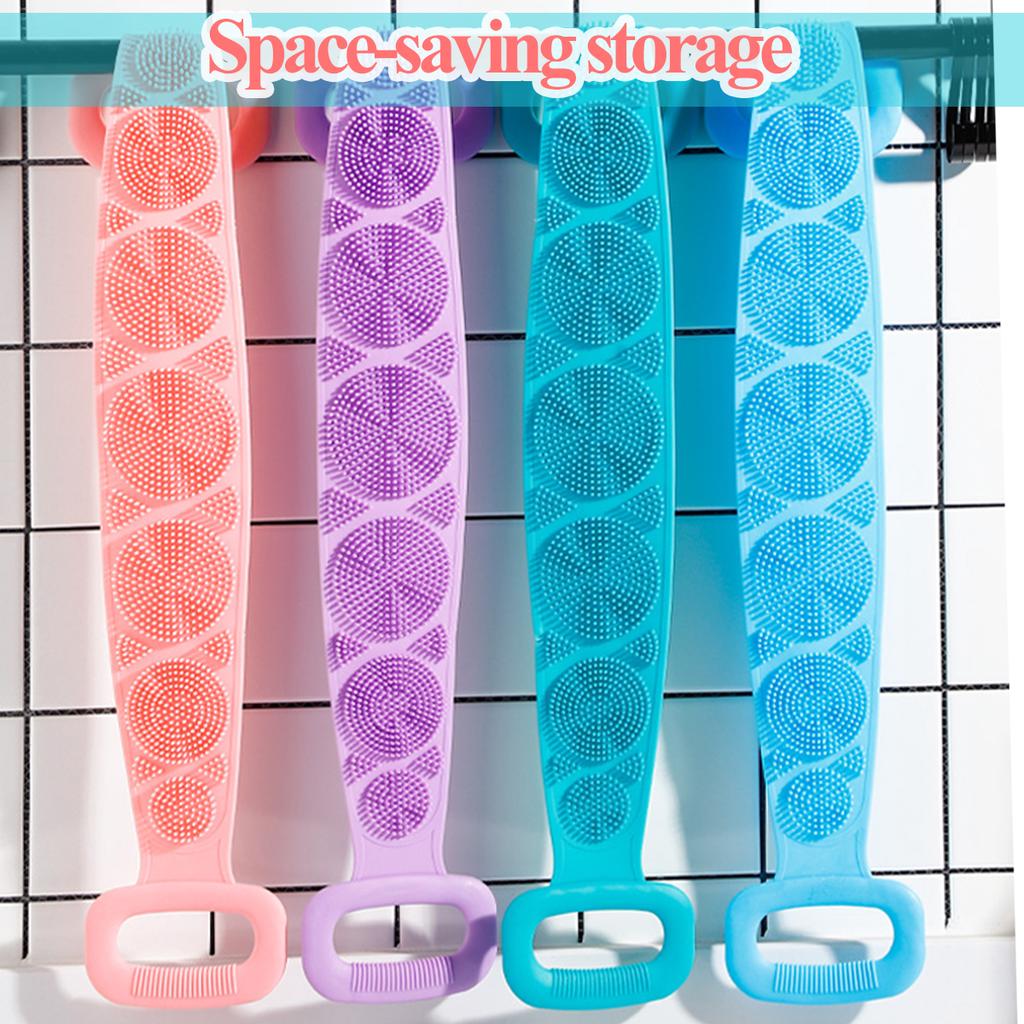 Silicone Body Wash , Body Scrubber Belt With Double Side
