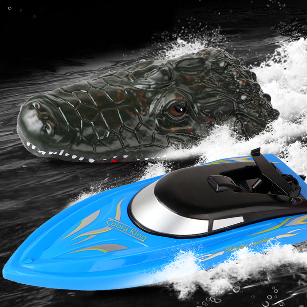 RC Boat Simulation Crocodile Head Racing Boat Waterproof Spoof