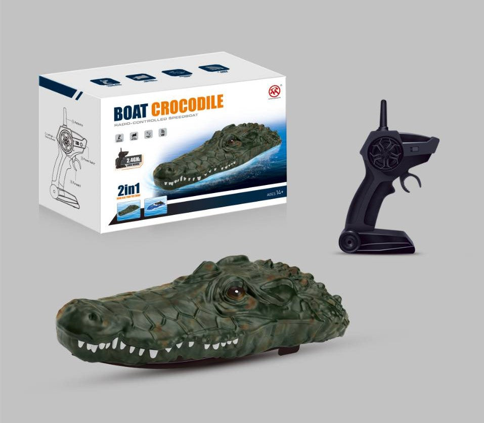 RC Boat Simulation Crocodile Head Racing Boat Waterproof Spoof