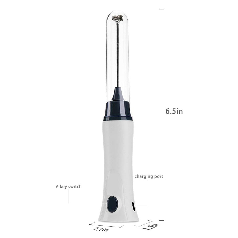 Rechargeable Eggbeater Stainless Milk Frother Foamer Blender