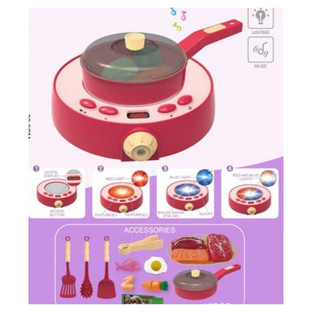 Electric Induction Cooker Toy Mini Home Appliances Kitchen Play Set