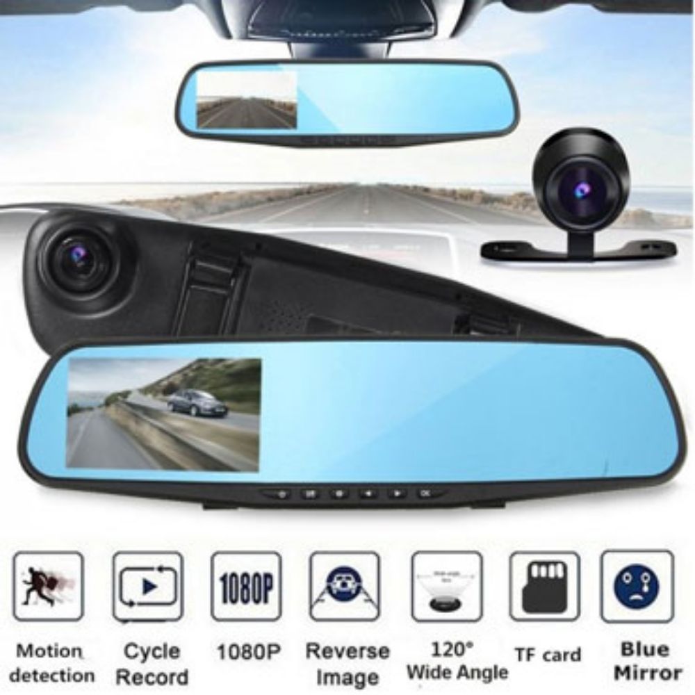 Car DVR Mirror DUAL Camera Front/Back 1080p - Techlojee